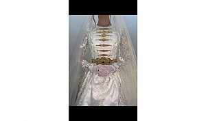 Прокат свадебного платья из итальянского кружева. Ручная работа Алматы