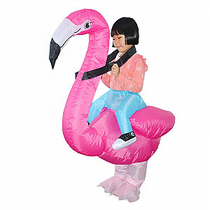 Розовый фламинго. Детский надувной костюм. Оригинальный подарок. Весёлый праздник. Алматы